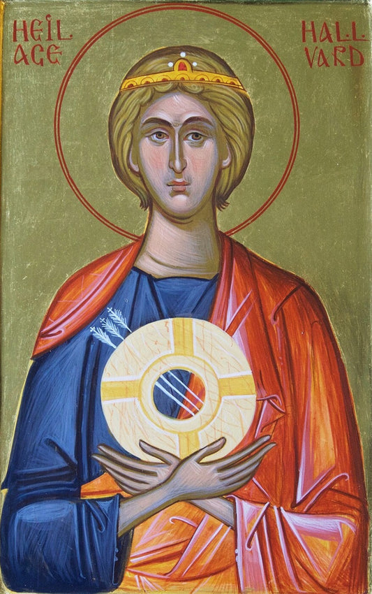 Handpainted catholic religious icon Saint Hallvard of Husaby - Handmadeiconsgreece