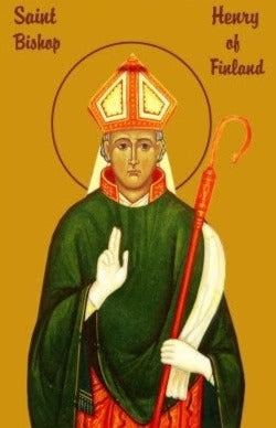 Handpainted catholic religious icon Saint Henry the Bishop of Finland - Handmadeiconsgreece