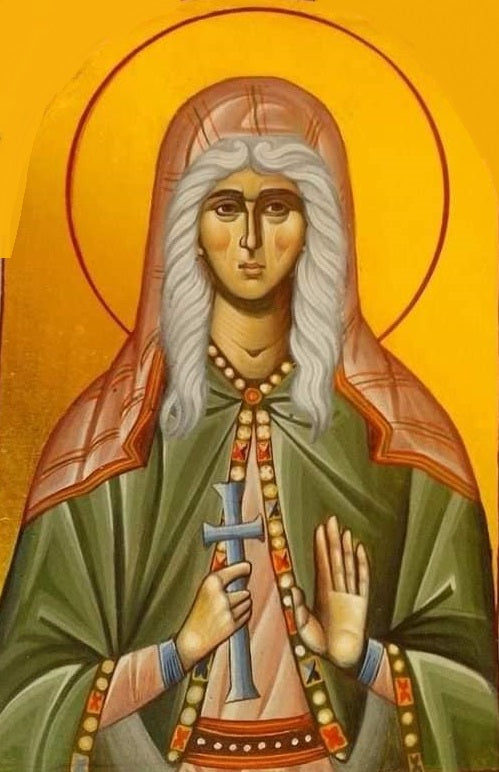 Handpainted orthodox religious icon Saint Ia or Violetta of Persia - Handmadeiconsgreece