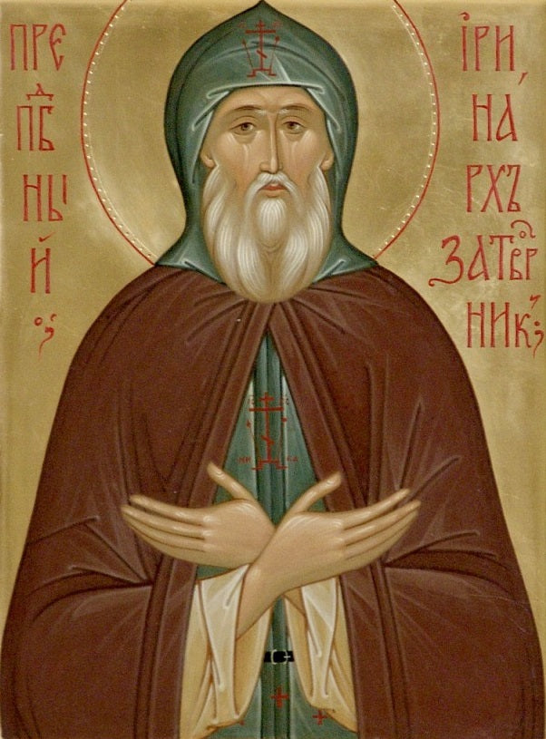 Handpainted orthodox religious icon Saint Irenarchus the Abbot of Solovki - Handmadeiconsgreece