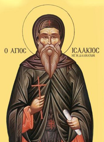 Handpainted orthodox religious icon Saint Isaakios the Confessor - Handmadeiconsgreece
