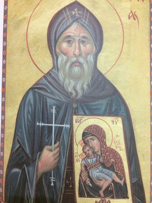 Handpainted orthodox religious icon Saint Isaiah the founder of Kykkos Monastery - Handmadeiconsgreece