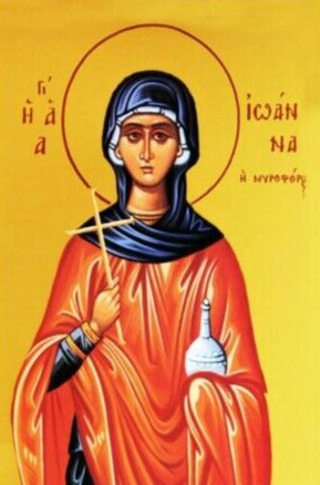 Handpainted orthodox religious icon Saint Joanna the Myrrhbearer - Handmadeiconsgreece