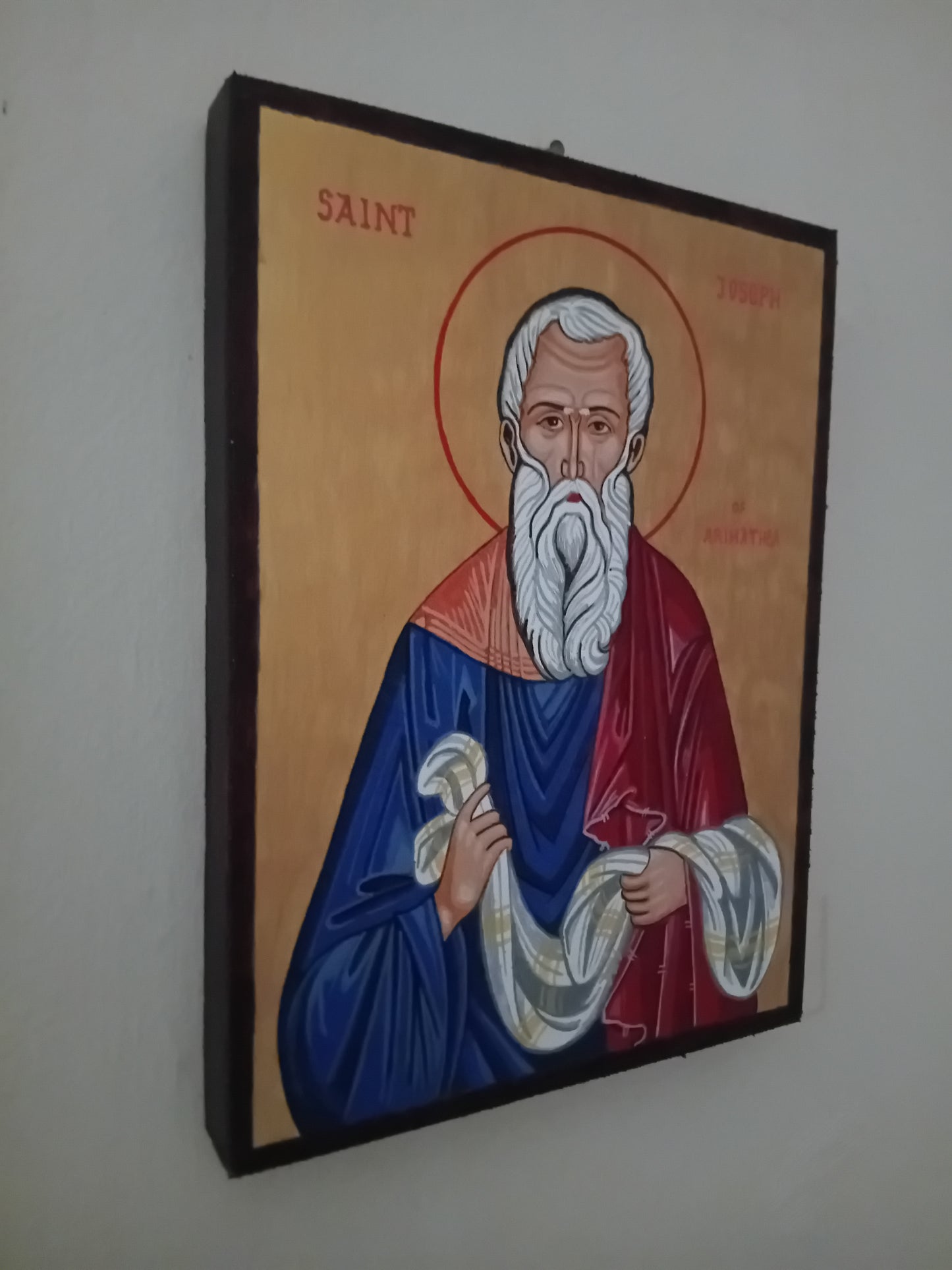 Handpainted orthodox religious icon Saint Joseph of Arimathea - Handmadeiconsgreece 