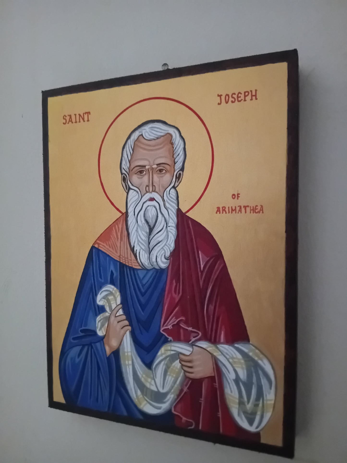 Handpainted orthodox religious icon Saint Joseph of Arimathea - Handmadeiconsgreece 