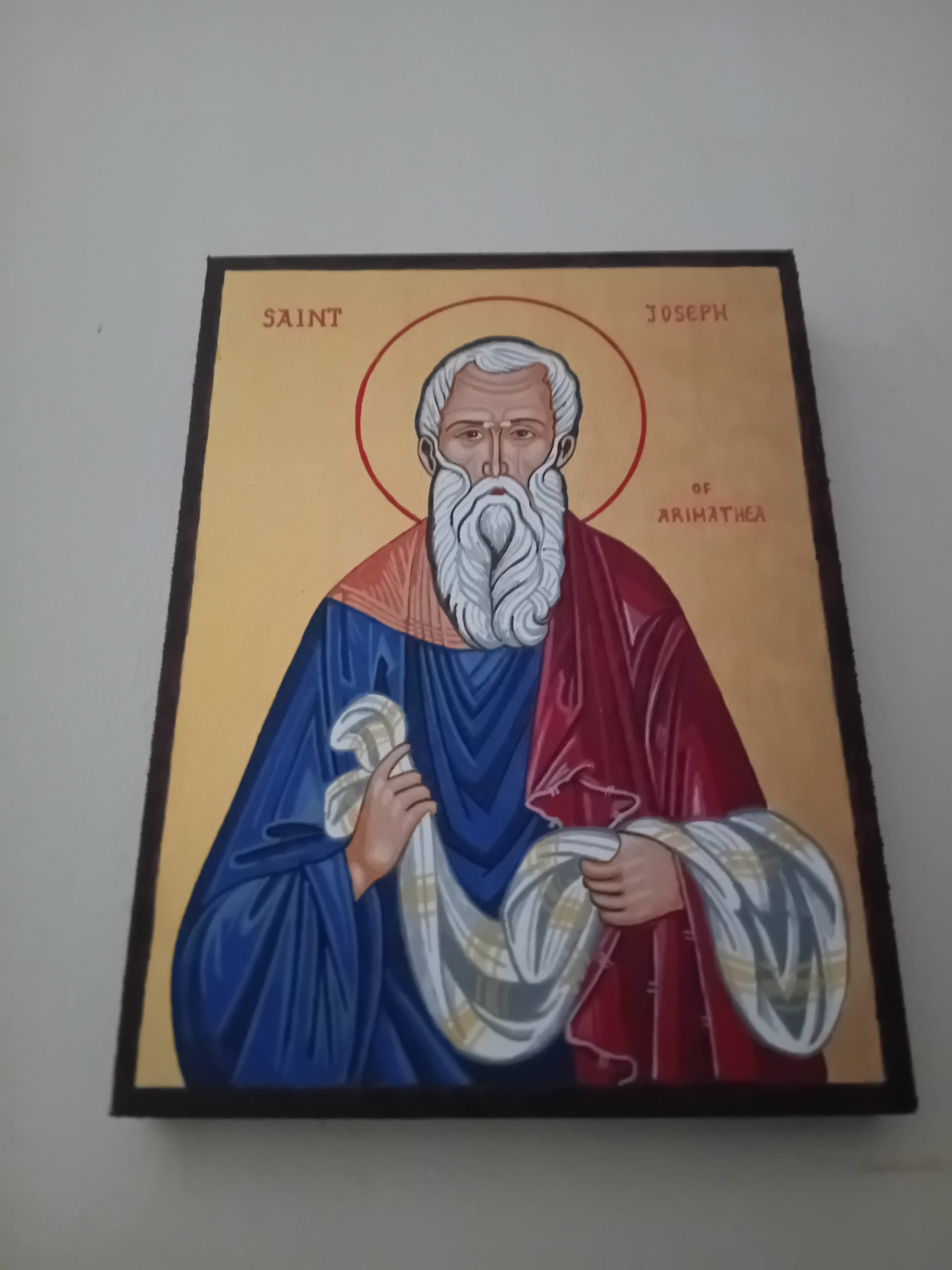 Handpainted orthodox religious icon Saint Joseph of Arimathea - Handmadeiconsgreece 