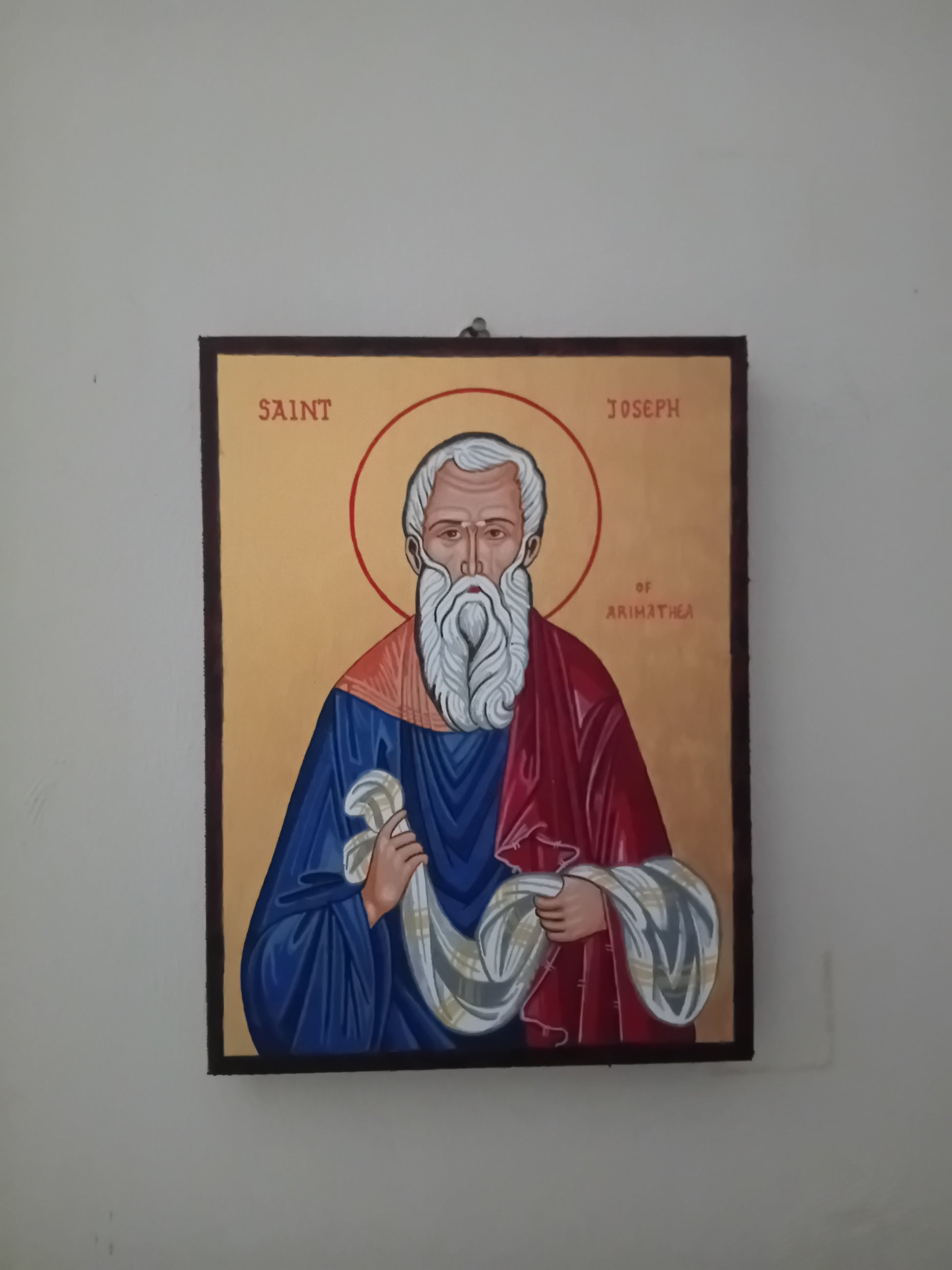 Handpainted orthodox religious icon Saint Joseph of Arimathea - Handmadeiconsgreece 