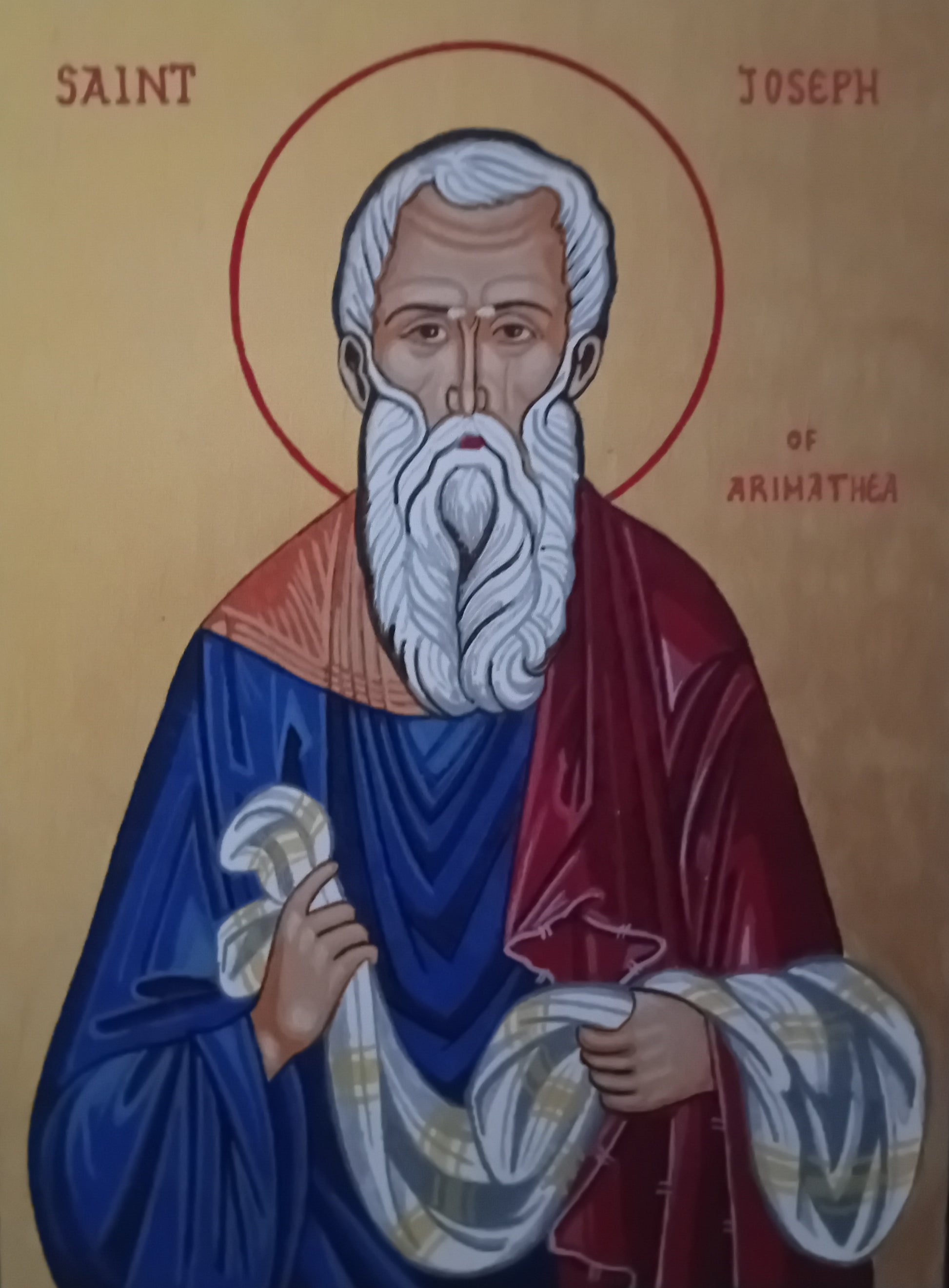 Handpainted orthodox religious icon Saint Joseph of Arimathea - Handmadeiconsgreece 