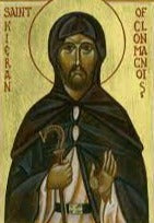 Handpainted catholic religious icon Saint Kieran of Clonmacnoise - Handmadeiconsgreece