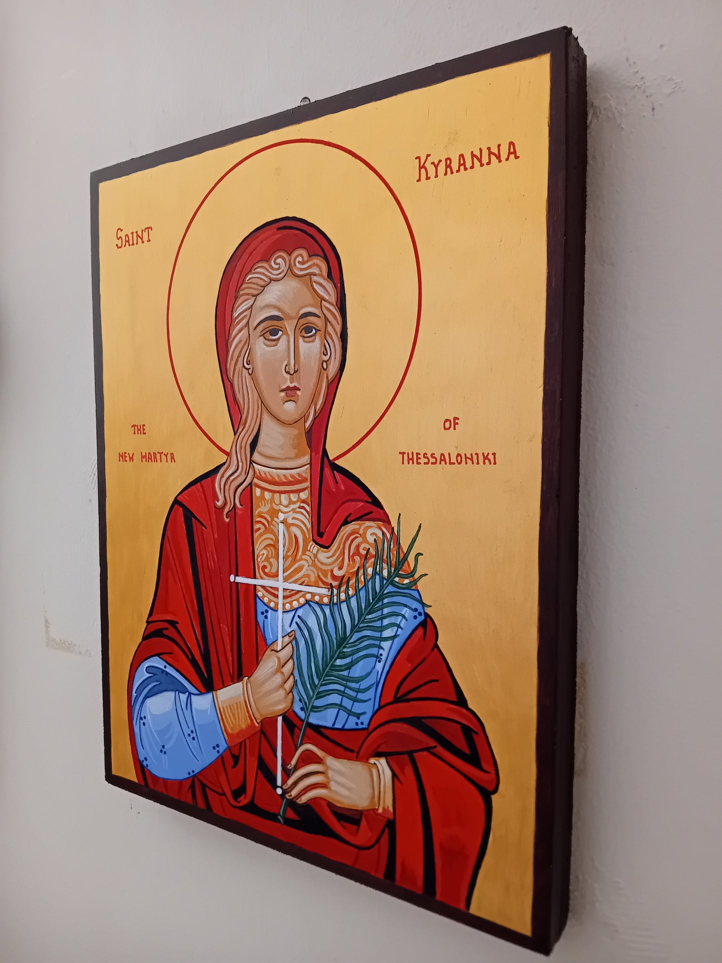 Handpainted orthodox religious icon Saint Kyranna the New Martyr of Thessaloniki - Handmadeiconsgreece
