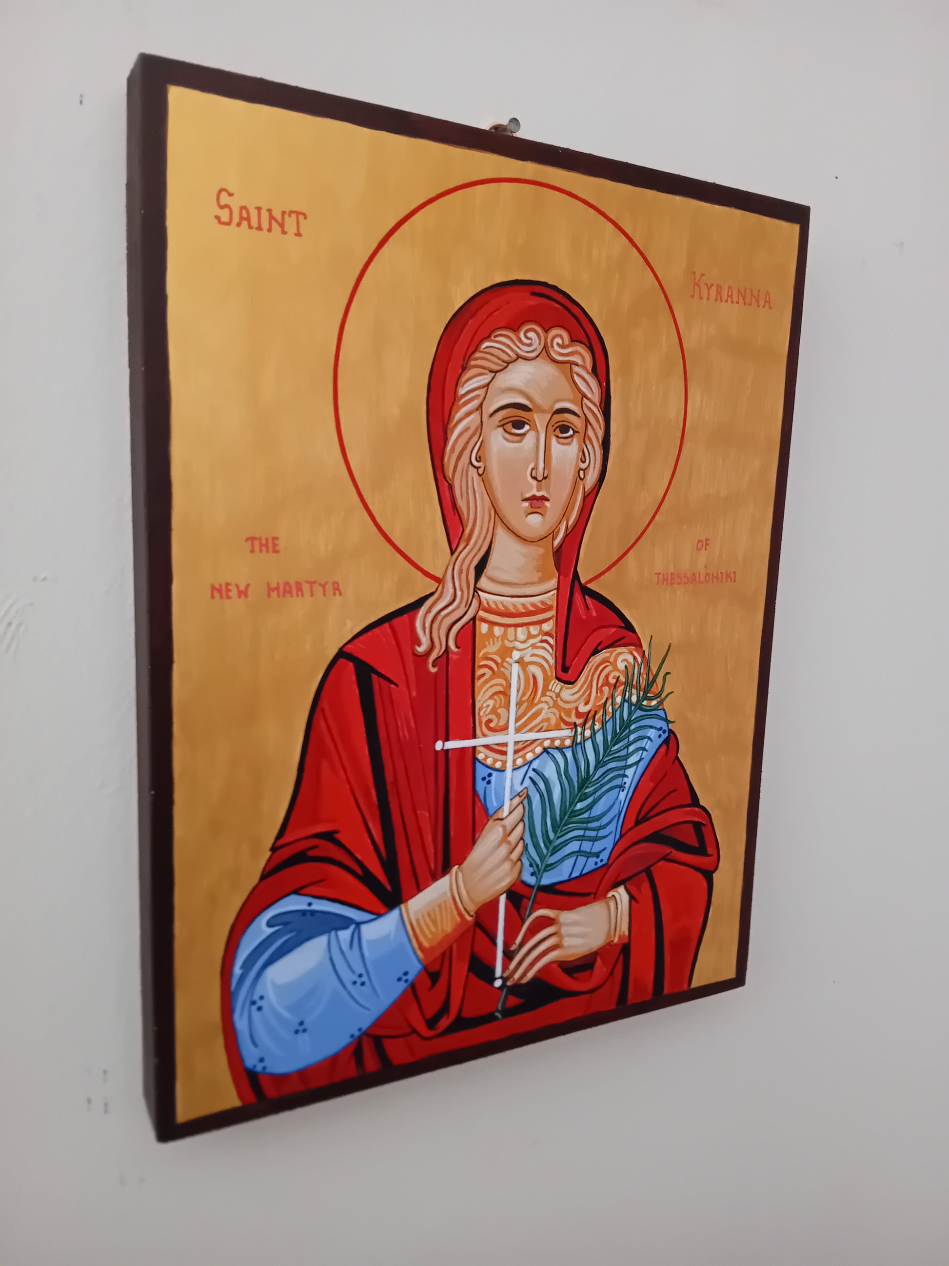 Handpainted orthodox religious icon Saint Kyranna the New Martyr of Thessaloniki - Handmadeiconsgreece