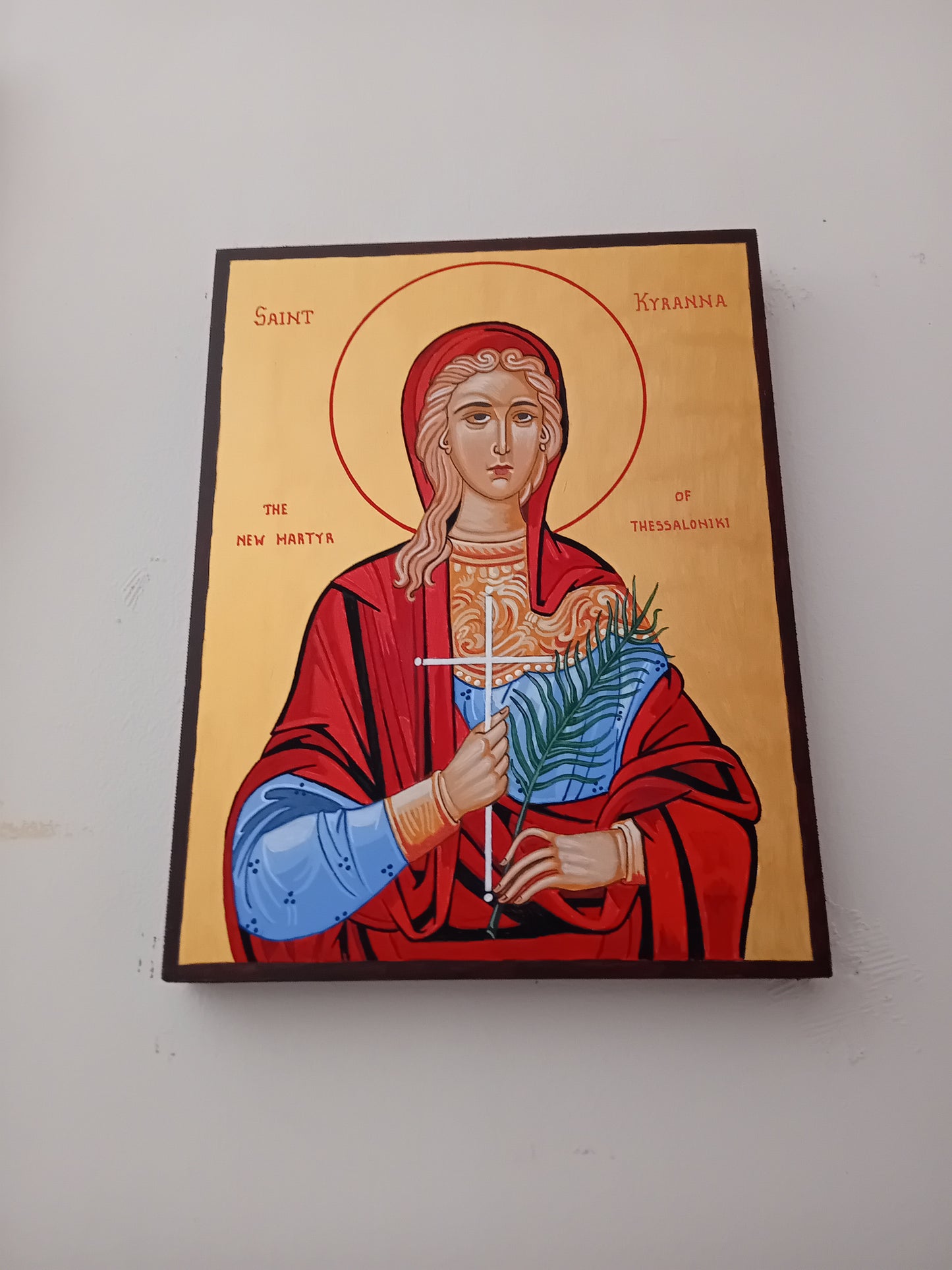 Handpainted orthodox religious icon Saint Kyranna the New Martyr of Thessaloniki - Handmadeiconsgreece