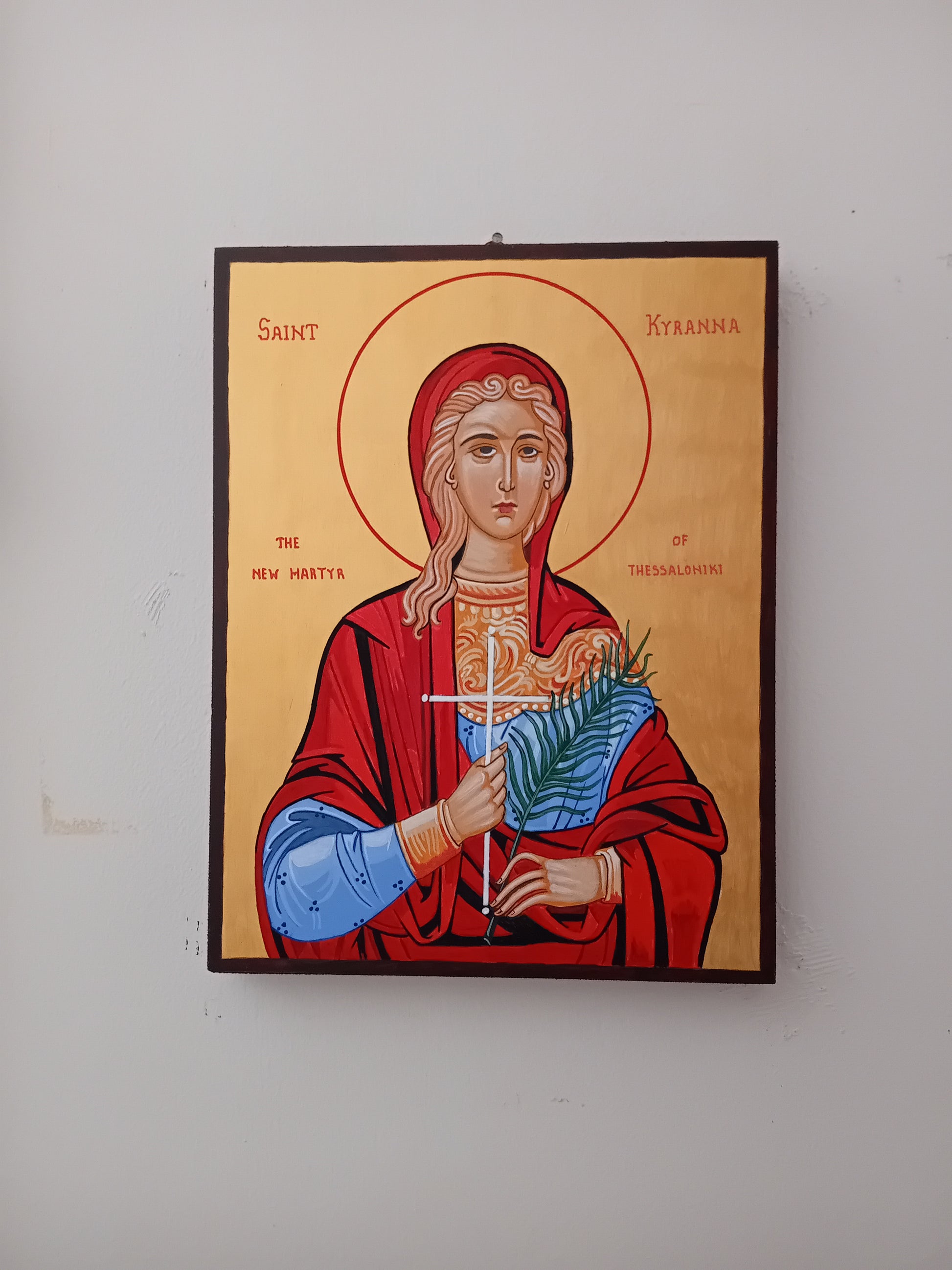 Handpainted orthodox religious icon Saint Kyranna the New Martyr of Thessaloniki - Handmadeiconsgreece