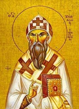 Handpainted orthodox religious icon Saint Kyrillos Patriarch of Alexandria - Handmadeiconsgreece