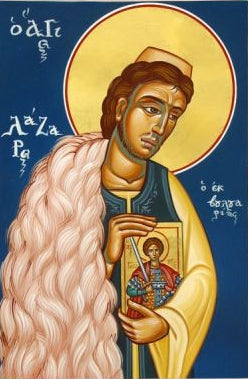 Handpainted orthodox religious icon Saint Lazarus the Shepherd of Bulgaria - Handmadeiconsgreece