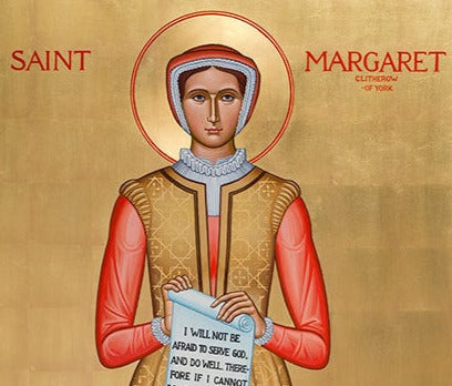 Handpainted catholic religious icon Saint Margaret Clitherow - Handmadeiconsgreece