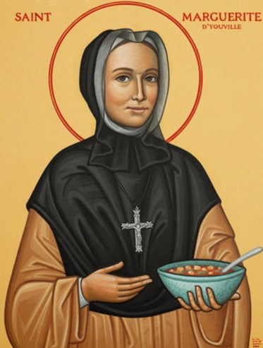 Handpainted catholic religious icon Saint Marguerite D'Youville - Handmadeiconsgreece