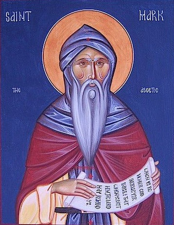 Handpainted orthodox religious icon Saint Mark the Ascetic - Handmadeiconsgreece