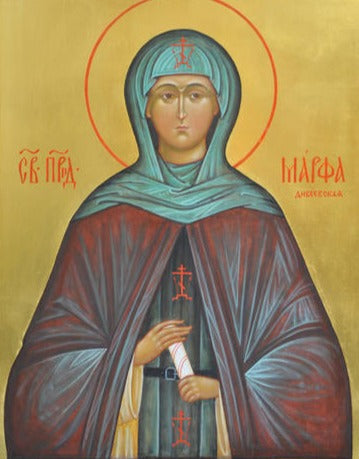 Handpainted orthodox religious icon Saint Martha of Diveyevo - Handmadeiconsgreece