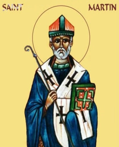 Handpainted catholic religious icon Saint Martin the Bishop of Tours - Handmadeiconsgreece