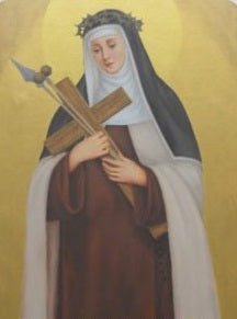 Handpainted catholic religious icon Saint Mary Magdalene de Pazzi - Handmadeiconsgreece