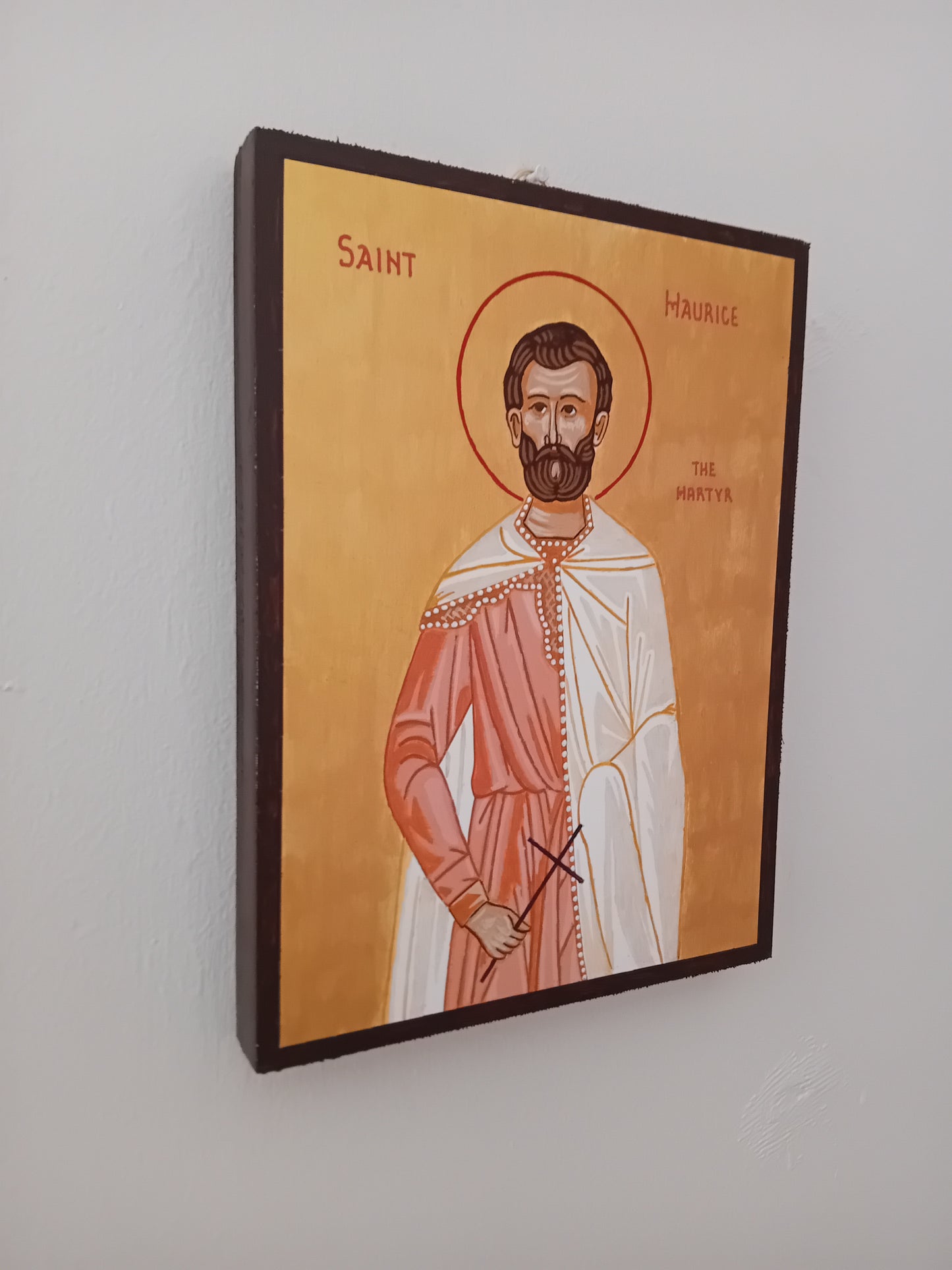 Handpainted orthodox religious icon Saint Maurice the Martyr - Handmadeiconsgreece