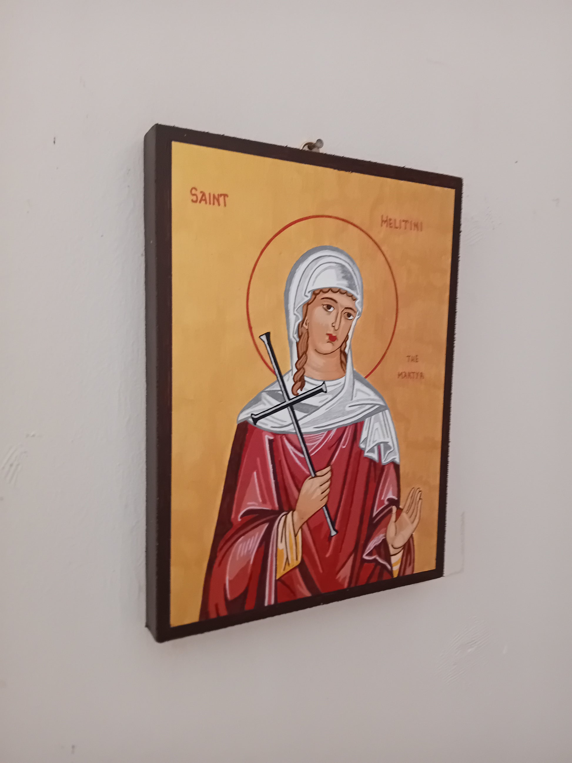 Handpainted orthodox religious icon Saint Melitini or Melina the Martyr - Handmadeiconsgreece