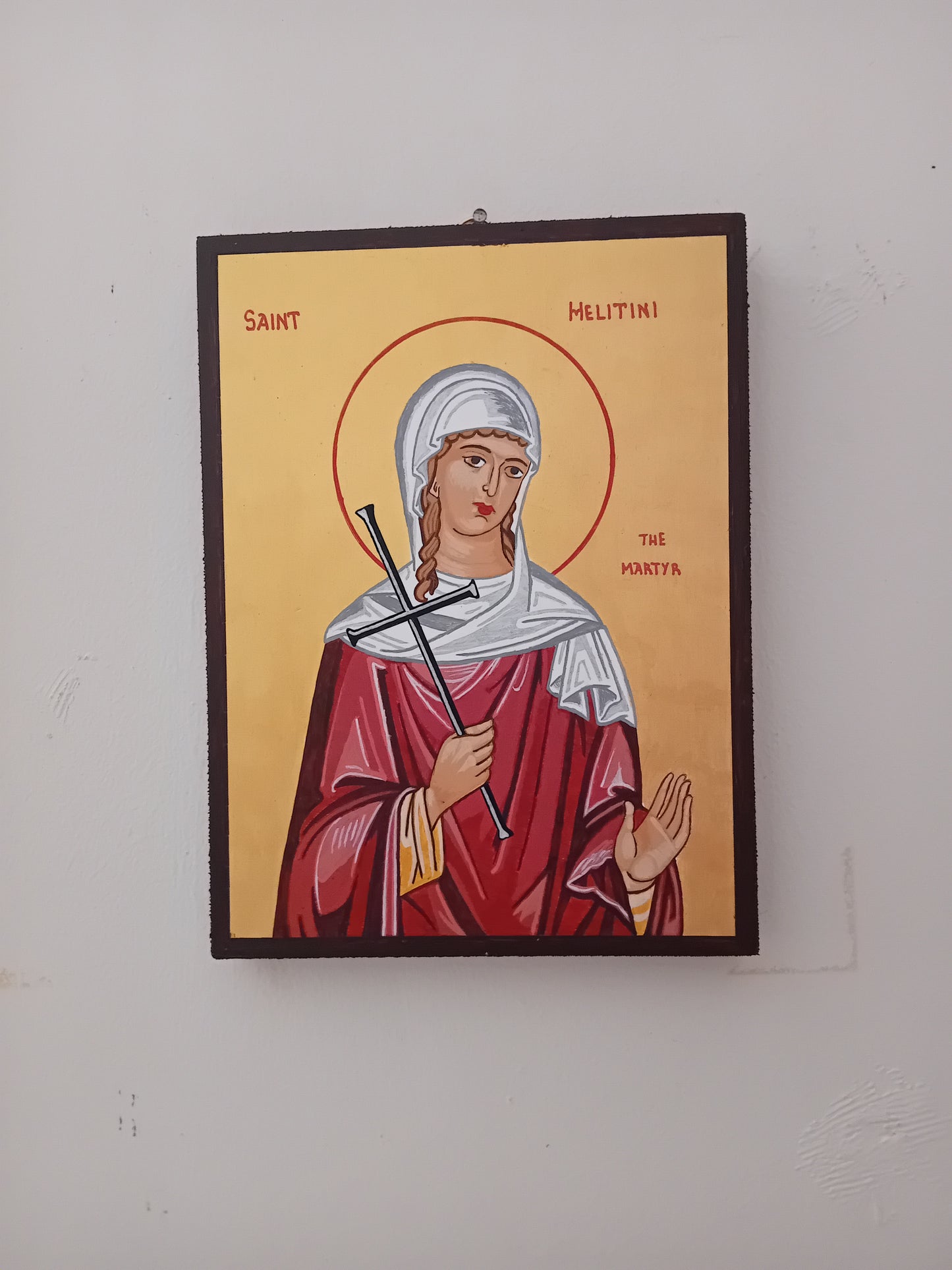 Handpainted orthodox religious icon Saint Melitini or Melina the Martyr - Handmadeiconsgreece