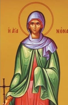 Handpainted orthodox religious icon Saint Nonna of Nazianzus - Handmadeiconsgreece