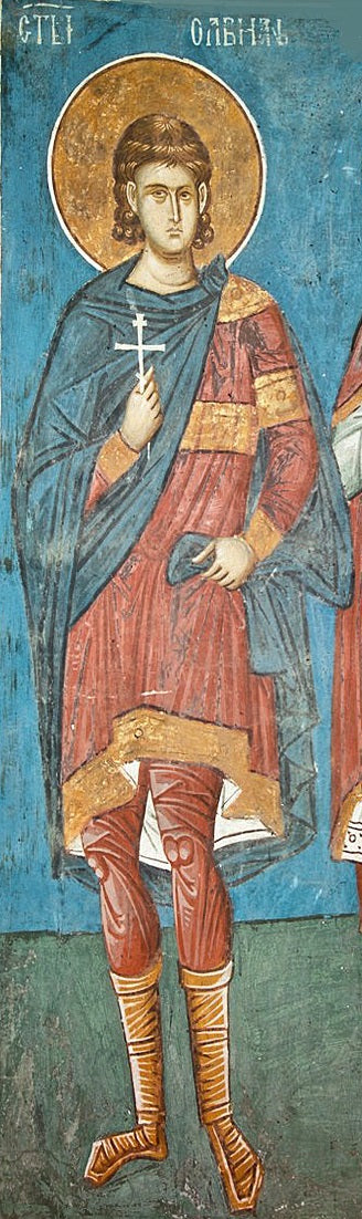 Handpainted orthodox religious icon Saint Olbianos the Hieromartyr and Bishop of Anaea - Handmadeiconsgreece