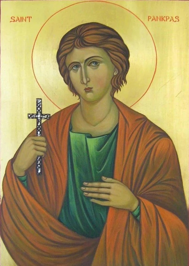 Handpainted catholic religious icon Saint Pancras of Rome - Handmadeiconsgreece