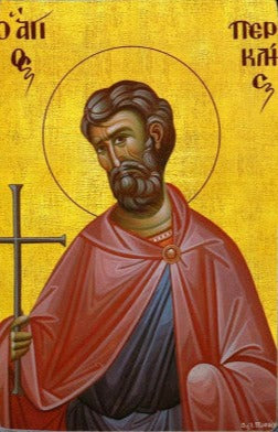Handpainted orthodox religious icon Saint Pericles the Martyr - Handmadeiconsgreece
