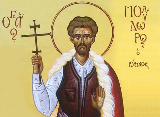 Handpainted orthodox religious icon Saint Polydorus the New Martyr of Cyprus - Handmadeiconsgreece