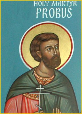 Handpainted orthodox religious icon Saint Probus the Martyr - Handmadeiconsgreece