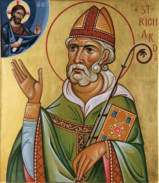 Handpainted catholic religious icon Saint Richard of Chichester - Handmadeiconsgreece