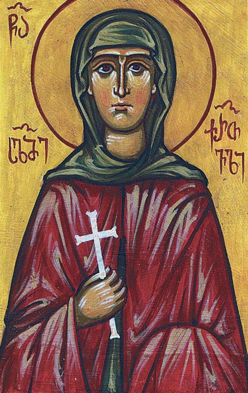 Handpainted orthodox religious icon Saint Salome the Georgian - Handmadeiconsgreece
