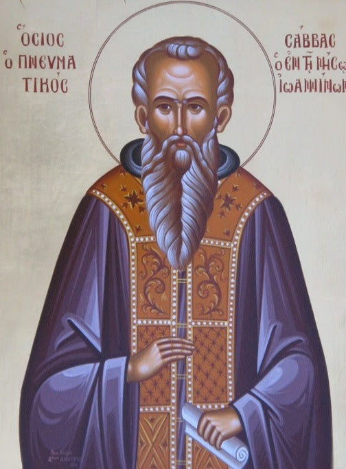 Handpainted orthodox religious icon Saint Savvas of Ioannina - Handmadeiconsgreece