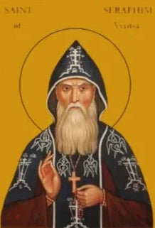 Handpainted orthodox religious icon Saint Seraphim of Vyritsa - Handmadeiconsgreece