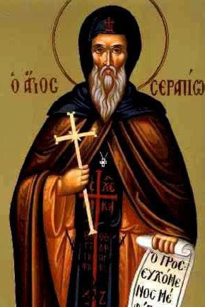 Handpainted orthodox religious icon Saint Serapion of Sydona - Handmadeiconsgreece