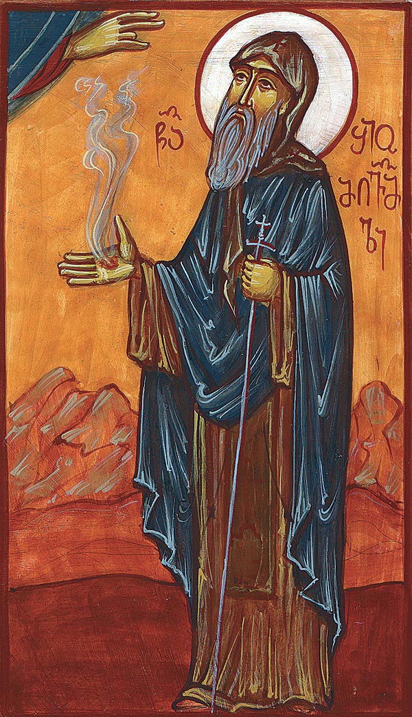 Handpainted orthodox religious icon Saint Shio of Mgvime - Handmadeiconsgreece