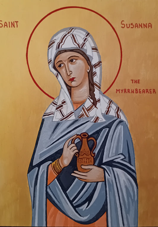 Handpainted orthodox religious icon Saint Susanna the Myrrhbearer - Handmadeiconsgreece
