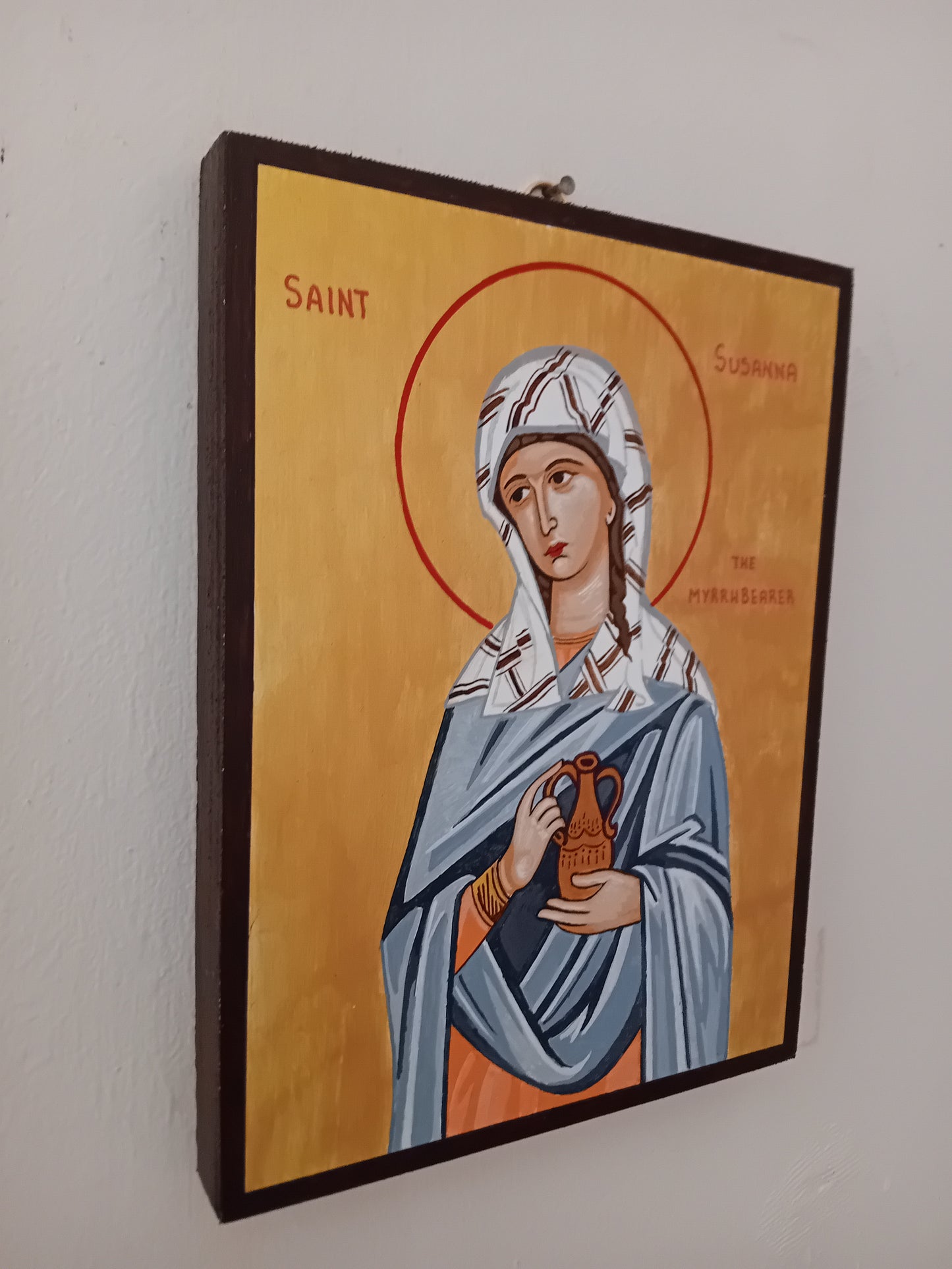 Handpainted orthodox religious icon Saint Susanna the Myrrhbearer - Handmadeiconsgreece