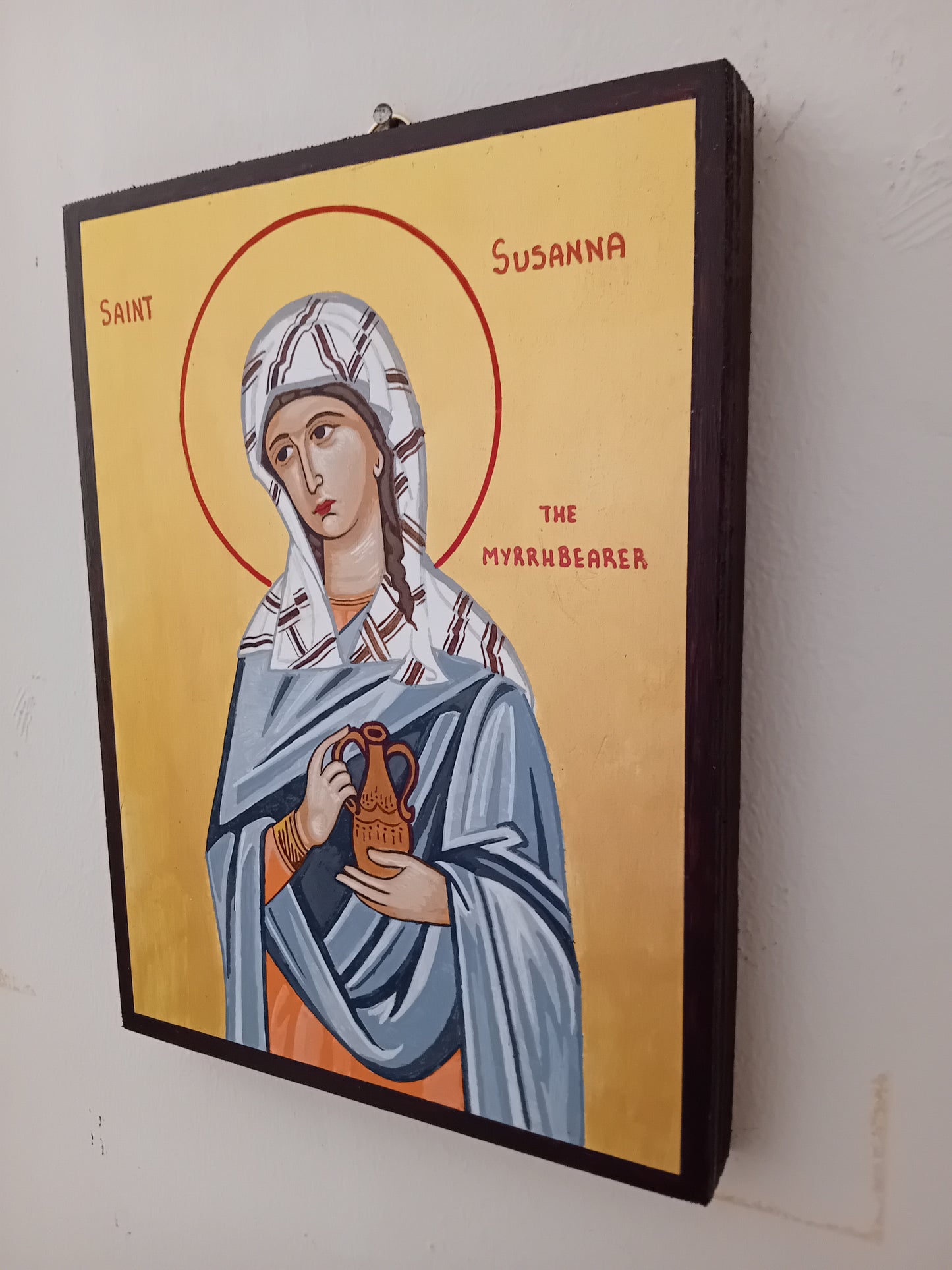 Handpainted orthodox religious icon Saint Susanna the Myrrhbearer - Handmadeiconsgreece