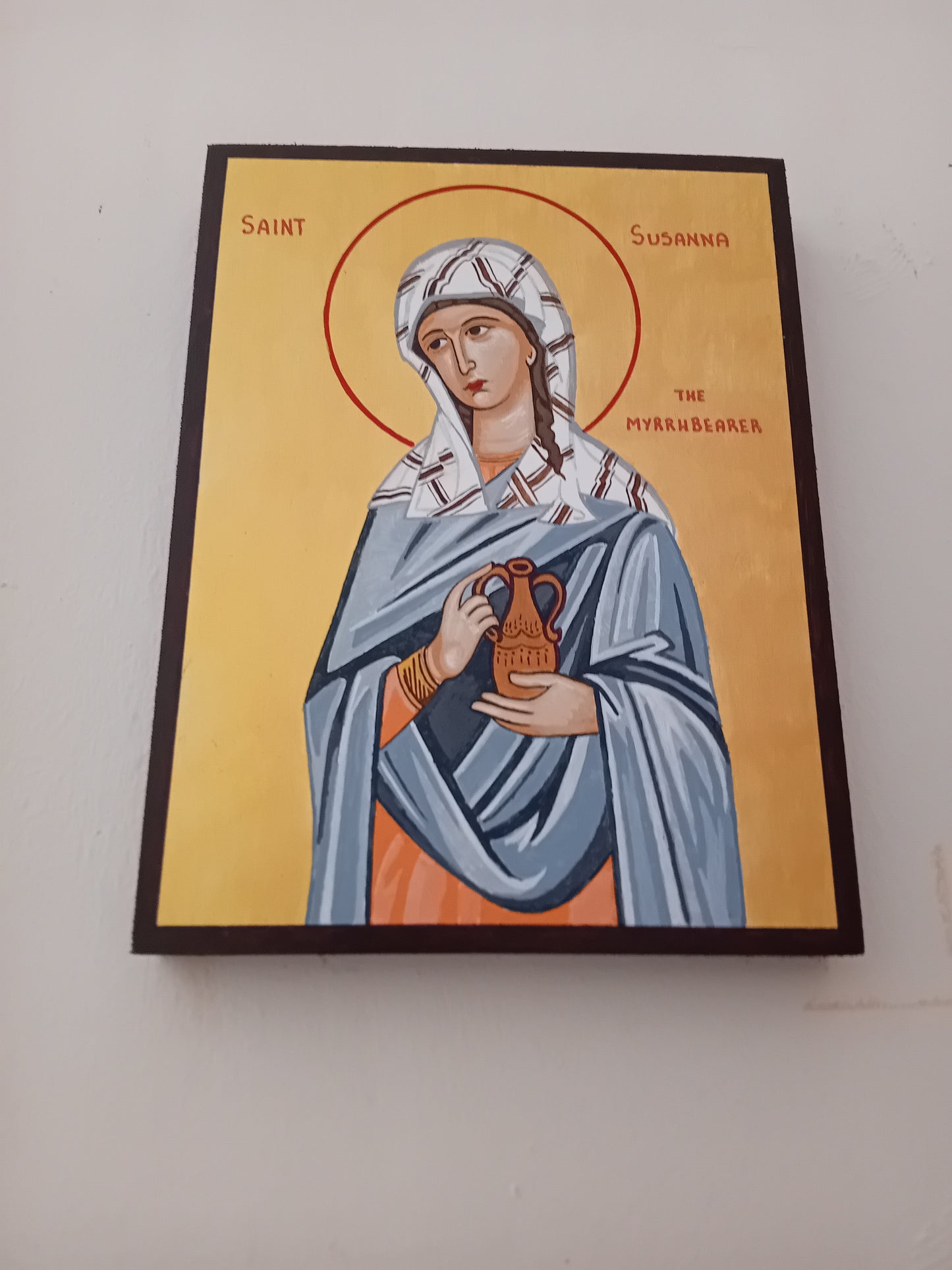 Handpainted orthodox religious icon Saint Susanna the Myrrhbearer - Handmadeiconsgreece
