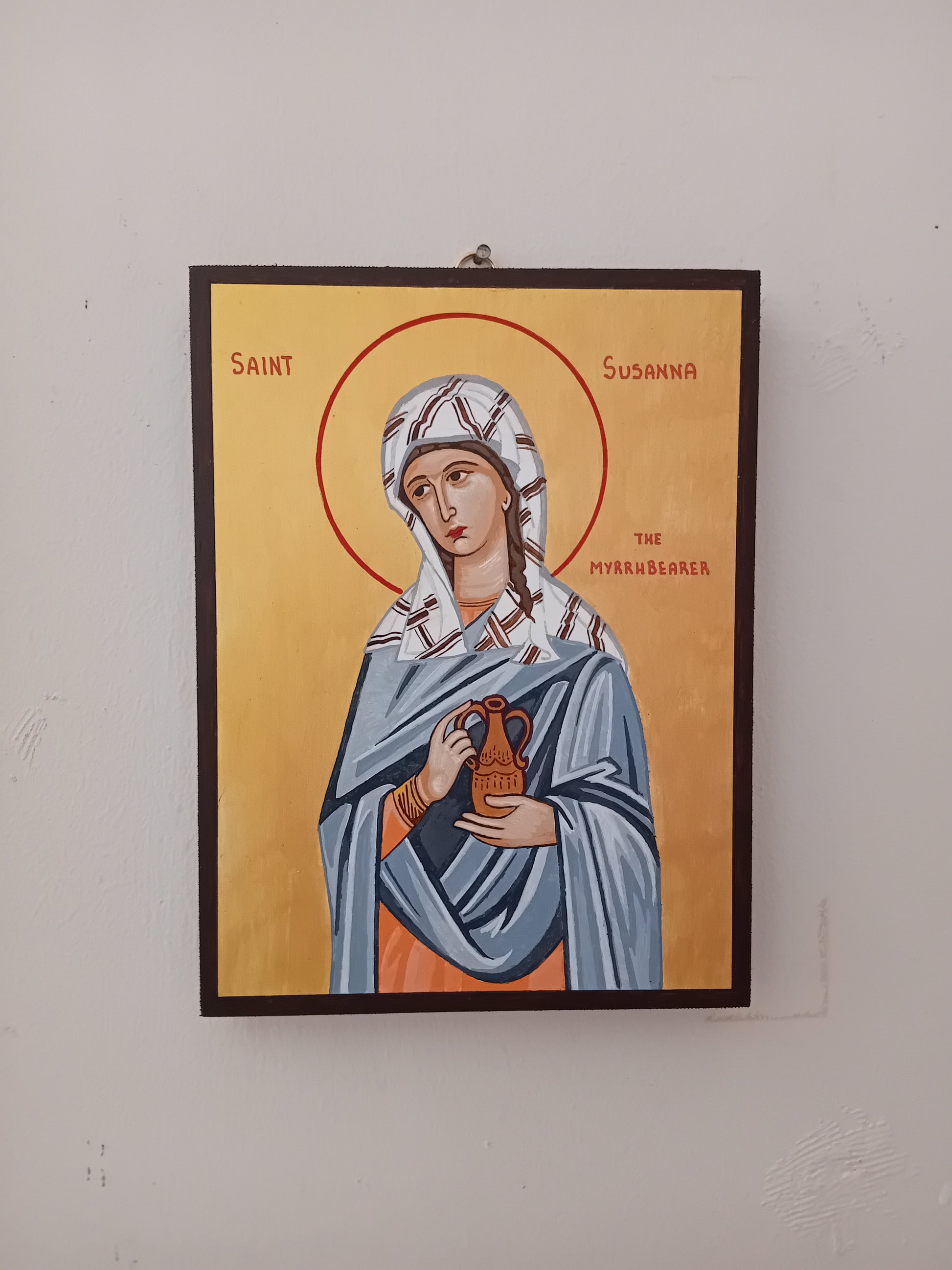 Handpainted orthodox religious icon Saint Susanna the Myrrhbearer - Handmadeiconsgreece