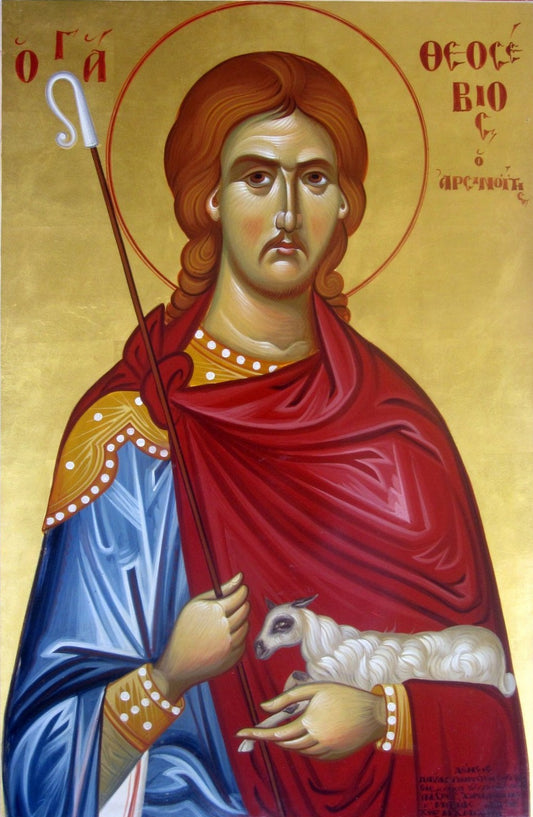 Handpainted orthodox religious icon Saint Theosebios of Arsinoe - Handmadeiconsgreece