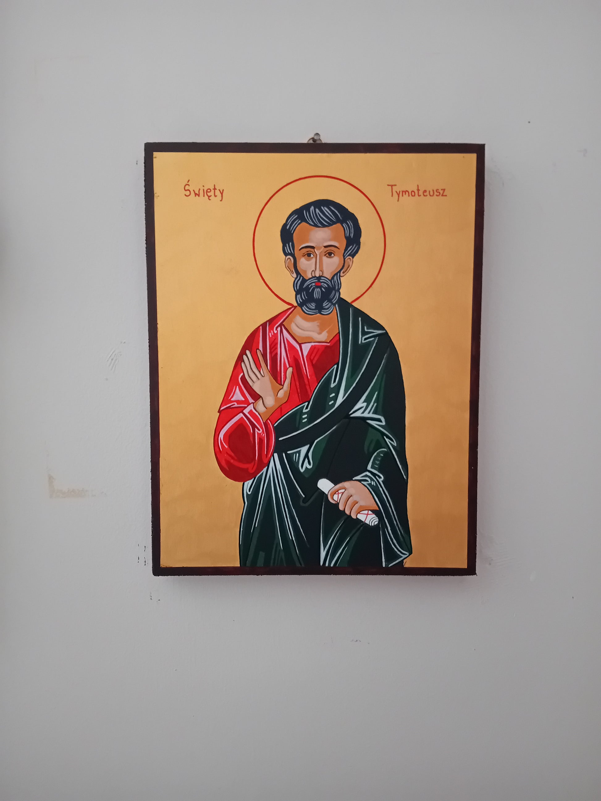 Handpainted orthodox religious icon Saint Timothy the Apostle - HandmadeIconsGreece