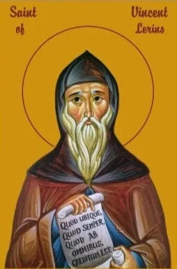 Handpainted catholic religious icon Saint Vincent of Lerins - Handmadeiconsgreece