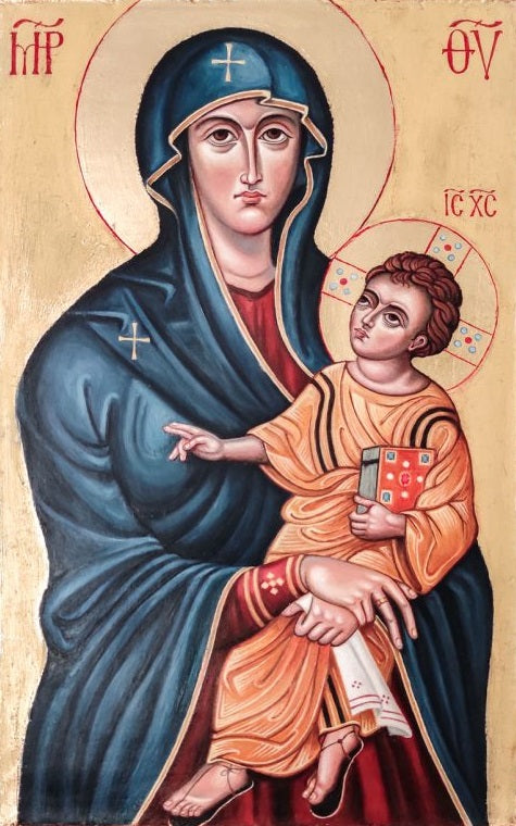 Handpainted catholic religious icon Santa Maria Maggiore - Handmadeiconsgreece