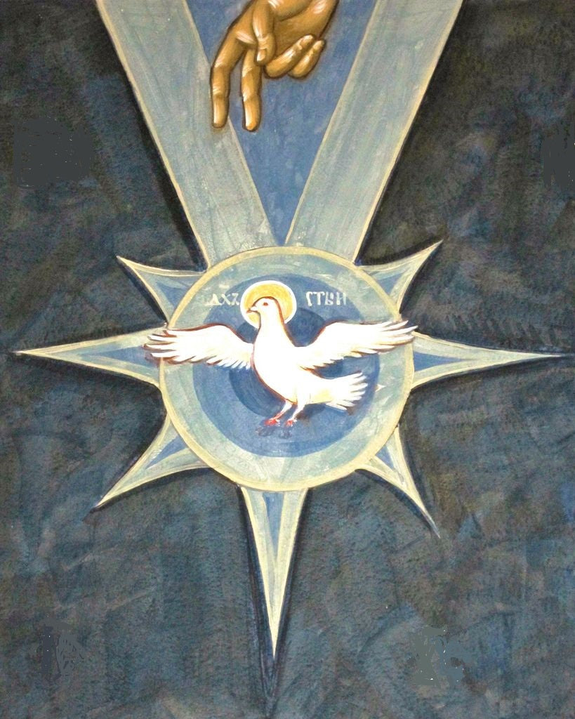 Handpainted orthodox religious icon the Holy Spirit - Handmadeiconsgreece